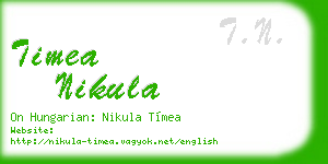 timea nikula business card
